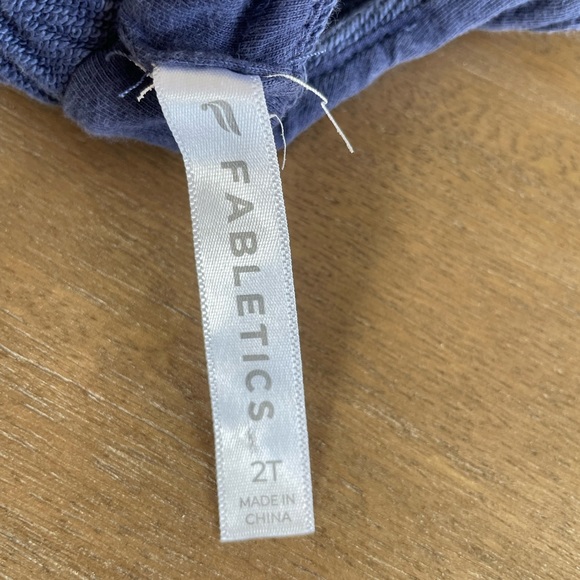 🎀  5 for $30 Fabletics Blue Terry Toddler Bralette in 2T - Picture 3 of 3